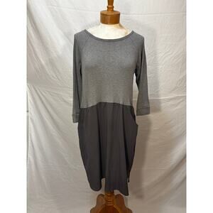 Anthropologie Amadi Colorblock Cozy Shift Dress w/ Front Pockets (Large)